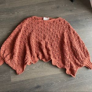 New Jessica Simpson Crochet Cropped Poncho
